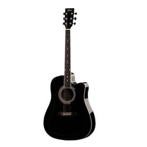 Hofner HAS DC01 Dreadnought Black Acoustic Guitar with Cutaway